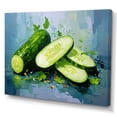 thumbnail image 2 of Designart "Harmonious Cucumber Slices II" Vegetables Wall Decor, 2 of 7