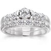 1 Carat Diamond 14kt White Gold Bridal Set -- Stargazer