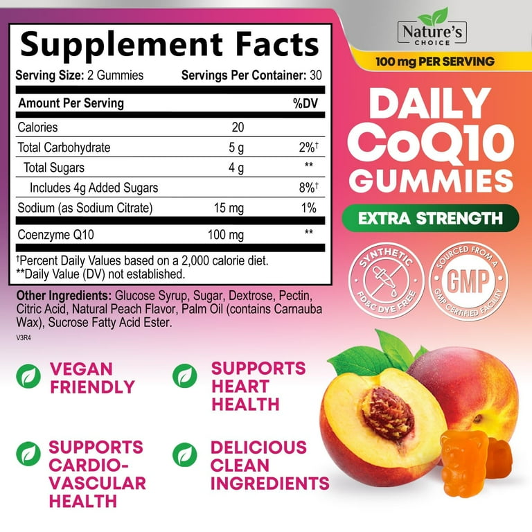 Nature's Choice CoQ10 Gummies for Adults, 60ct, 100mg - Walmart.com