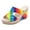 C, variant on Womens Platform Wedge Sandals Color Block Cutout Leather Open Toe Wedges Heels Comfortable Slip on Mules Beach Vacation Slides Size 6