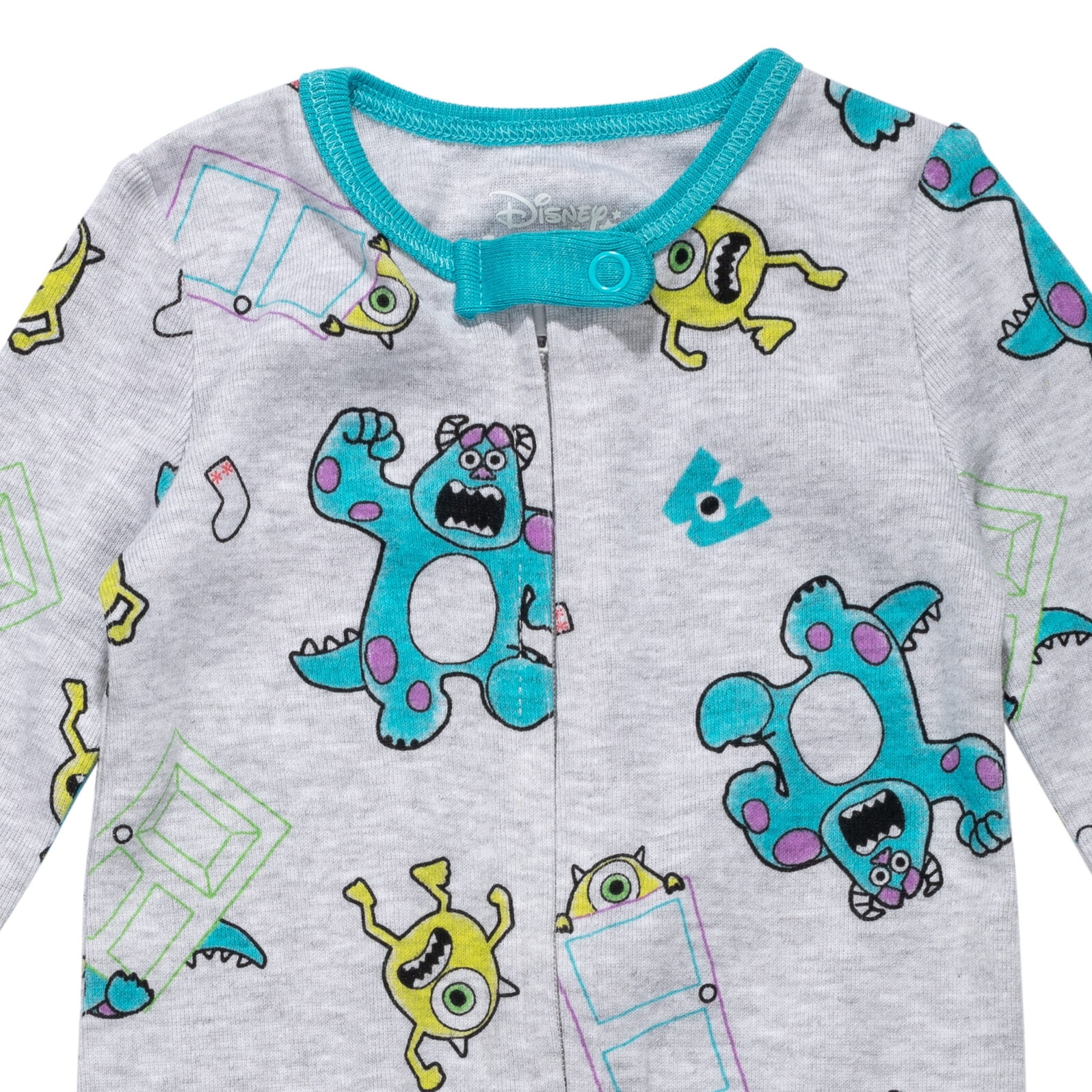 Disney Monsters Inc. Baby Boys' 2-Pack Footed One-Piece Sleep N' Play Mike Sulley Green