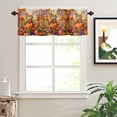 thumbnail image 2 of Fall Thanksgiving Valances for Windows Harvest Farm Fruits Rod Pocket Curtain Valance Window Treatment Short Curtains for Kitchen Living Room, 42"x18", 2 of 5
