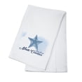 thumbnail image 1 of Outer Banks, North Carolina, Starfish, Blue, Coastal Icon (100% Cotton Tea Towel, Decorative Hand Towel, Kitchen and Home), 1 of 3