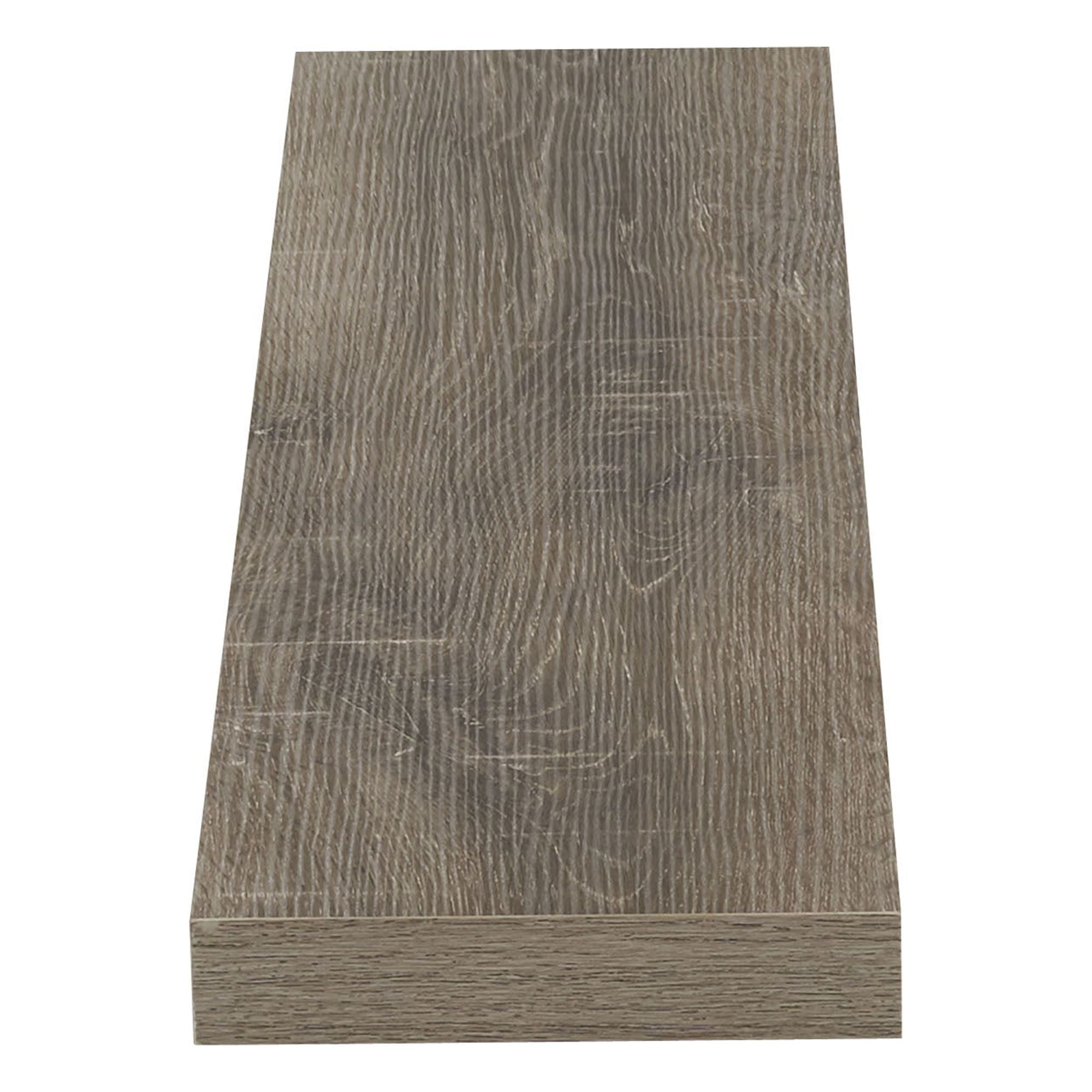 Household Essentials Wall Mounted Floating Shelf, Ashwood Woodgrain Finish