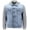 Light Blue, variant on CS Men's Distressed Ripped Stretch Denim Jean Jacket with Removable Hood (Light Blue, L)