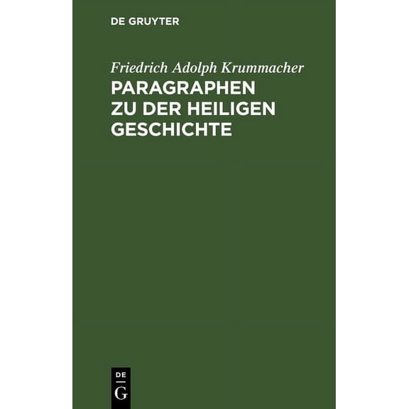 Paragraphen Zu Der Heiligen Geschichte (Hardcover)