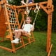 thumbnail image 5 of Avenlur Juego de Gimnasio de Jungla Plegable para Interiores y Exteriores 7 en 1 de Castaño para Niños de 2 a 6 Años con Tobogán, Muro de Escalada en Roca, Escalera de Escalada, Red para Cuerdas, Barr, 5 of 5