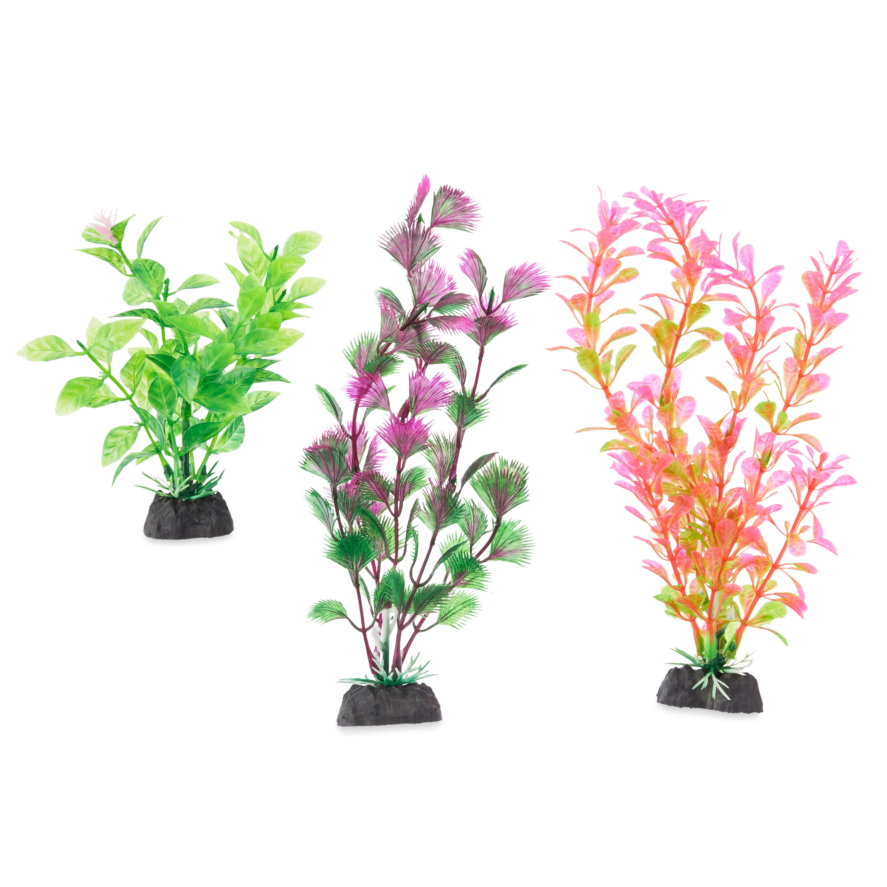 (3 pack) Aqua Culture Aquarium Plants, 3 Count Multicolor