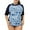 Blue, variant on Charmo Plus Size Rashguard for Women Short Sleeve UPF 50 Swim Shirt Floral Print