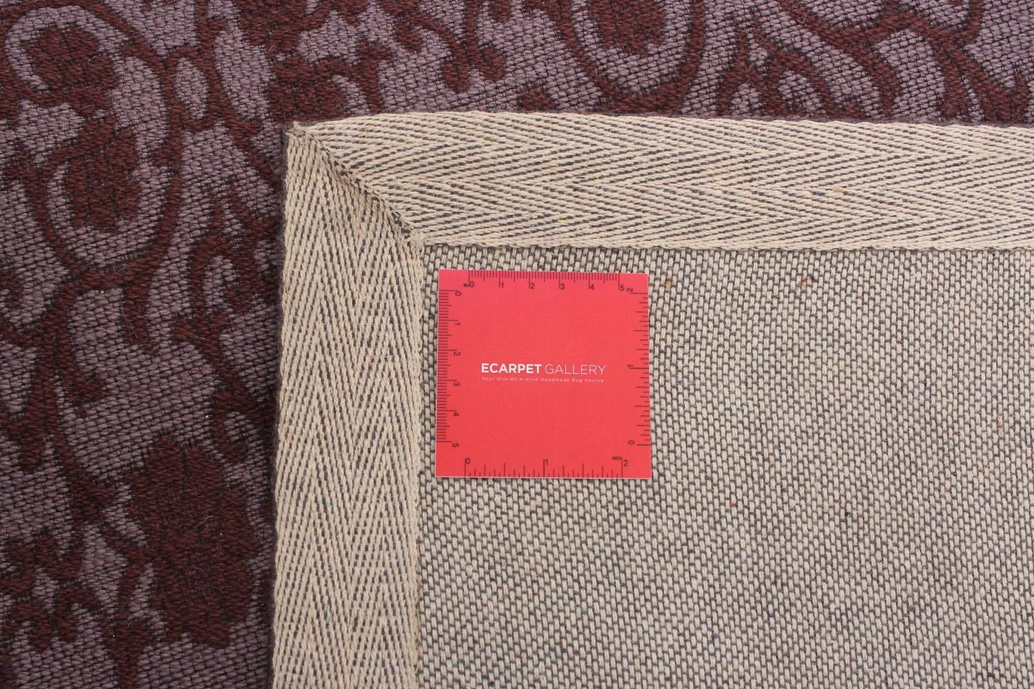 ECARPETGALLERY 4'9" x 6'8"  Contemporary Collage Handmade Area Rug for Living Room, Dining Room and Bedroom in Purple