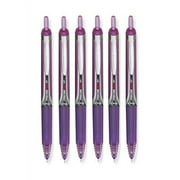 Pilot Precise V5 RT Retractable Rolling Ball Pens, Extra Fine Point, Purple Ink, 6 Pens