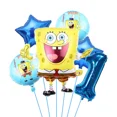 thumbnail image 4 of Juego de 6 globos de Bob Esponja y Patricio Estrella para fiesta de cumpleaños, globos de helio, suministros para fiesta de baby shower para niño y niña, 4 of 5