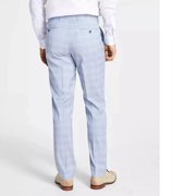 Alfani Men's Slim-Fit Stretch Solid Suit Pants Blue Plaid B4HP $135 (Regular,30,30 in)