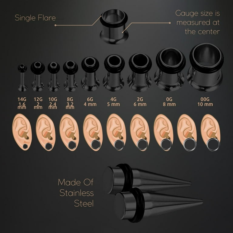14g tunnels for sale ears