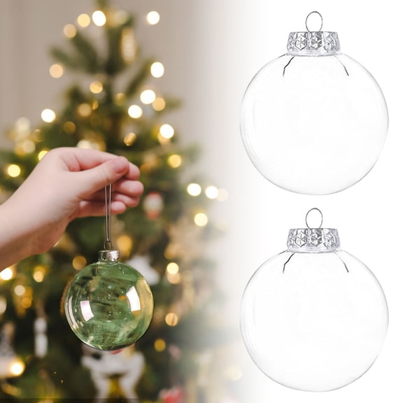 1.6" Clear Christmas Ornaments Balls,Hanging Clear Plastic Fillable Ornaments,DIY Christmas Balls for Christmas Tree,Wedding Birthday Party Decorations,Creative Gifts(40 mm)