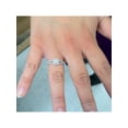 thumbnail image 3 of 5/8ct Princess Cut Halo Split Shank Engagement Ring 14K White Gold, 3 of 3