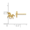 thumbnail image 3 of Auriga Fine Jewelry 14K Yellow Gold Unicorn Stud Earrings for Women (L- 6.5mm, W- 9mm), 3 of 4