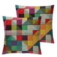 thumbnail image 2 of Awypu  Throw Pillow Covers Abstract Cushion Cover Chair Back Cushion Cover Geometric Pillowslip Decorative Pillowcase for Sofa Couch Bed Chair 2 pcs White, 2 of 6