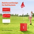 thumbnail image 4 of Backyard Golf Game 9 Hole Portable Outdoor Bucket Golf Set with Flags, Balls & Tee Boxes, Fun Lawn Golf Yard Game for Kids & Adults, Easy Setup for Family Gatherings, Parks, Beaches, or Outdoor, 4 of 11