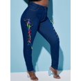 thumbnail image 1 of Colorido Lace Up Front Plus Size Skinny Jeans Rosegal  Vaqueros de talla grande, 1 of 5