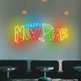thumbnail image 3 of Craftnamesign Happy New Year Neon Light Wall Art, New Year Party LED Sign Decor, 3 of 5