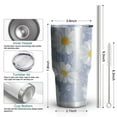 thumbnail image 6 of Daisy Floral Tumbler with Lid and Straw Stainless Steel 30oz Daisy Tumbler Cup Insulated Daisy Water Bottle Cups Coffee Tumbler Travel Mug Gifts for Women, 6 of 7