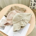 thumbnail image 3 of CoCopeanut new Linen Braided Fisherman Cap Streamers Bows Decorative Bucket Hat For Women UV Protection Panama Sun Caps Vacation Beach Hats, 3 of 6