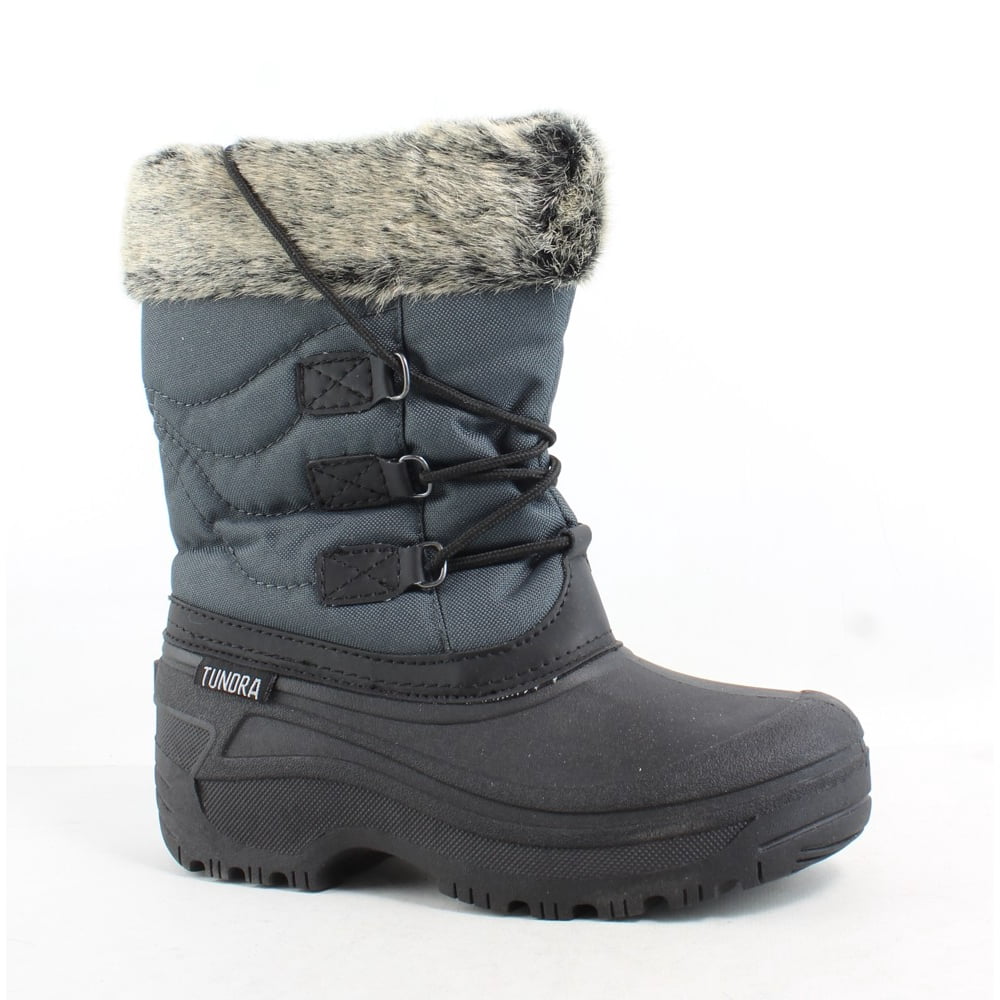 Tundra - Tundra Womens Dot Grey/Black Snow Boots Size 6 - Walmart.com ...