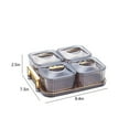 thumbnail image 3 of Fruit Divided Serving Tray - Removable Divided Clear Food Storage Containers with 4 Compartment,Candy Snack Tray,Snack Tray For Kitchen And Party Food And Pantry Organization, 3 of 7