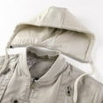 thumbnail image 5 of Maoxin Men's Jacket Men's Fashion Casual Outdoor Work Bag Thick Long-sleeved Hooded Casual Coat/jacket Jacket Jacket Coats , White , XL, 5 of 8