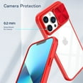 thumbnail image 7 of SaniMore Silde Camera Case for iPhone 13 Pro Max 6.7", Rugged PC & Soft TPU Crystal Clear [Not Yellowing Technology] Shockproof Protective Cover for iPhone 13 Pro Max Women Men, Red, 7 of 7