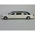 thumbnail image 2 of Kinsmart 1999 Lincoln Town Car Stretch Limousine Limo 1:38 Diecast Model White, 2 of 6