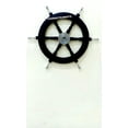 thumbnail image 1 of Nautical Black Pirate Ship's Steering Wooden Wheel Wall Decor 18", 1 of 5