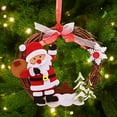 thumbnail image 4 of Vikakiooze 2022 Christmas Decorations Santa Claus Small Vines Circle Wreath Pendants Children's Christmas Gifts Wreath Christmas Tree Pendants, 4 of 9