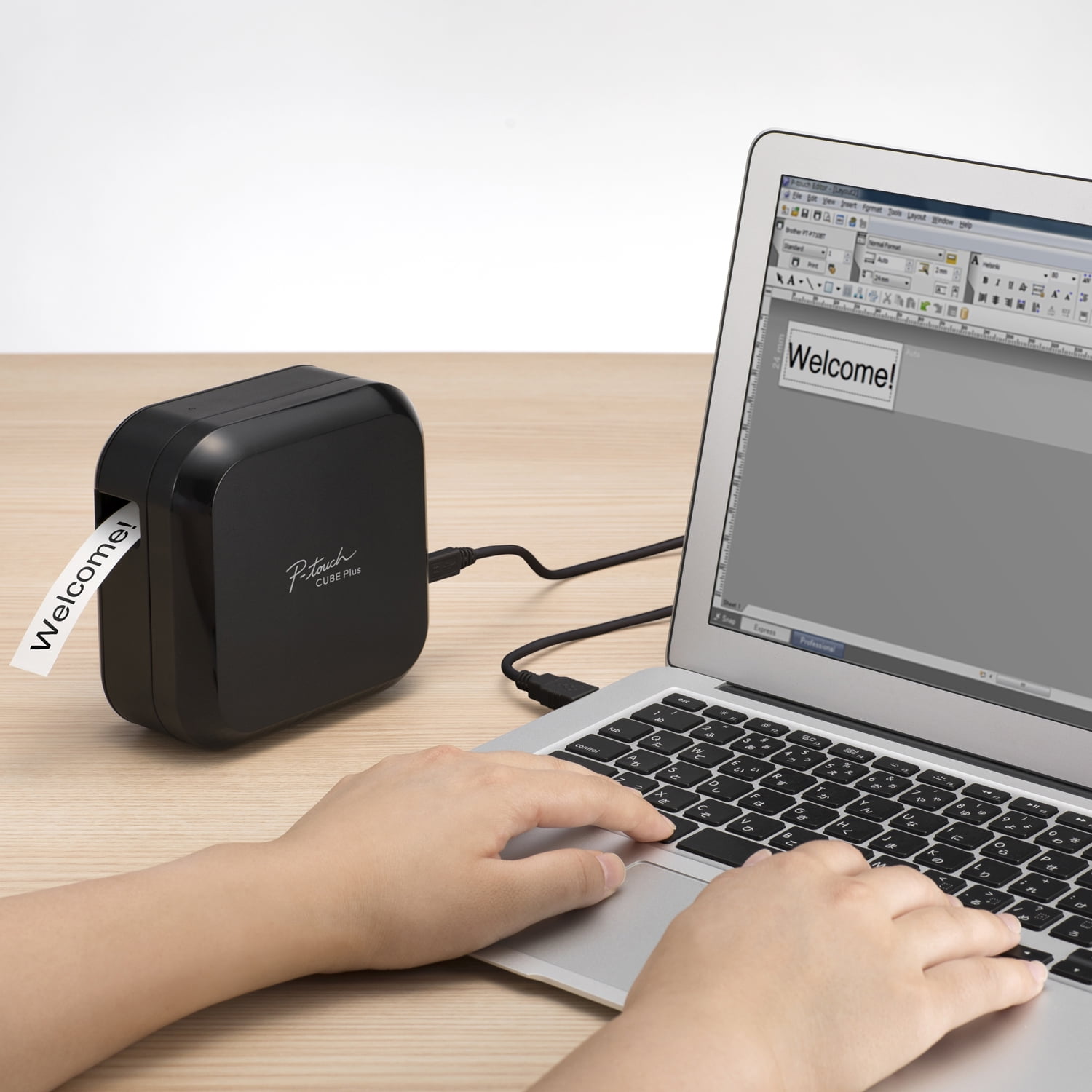 Brother P-touch CUBE Plus PT-P710BT Versatile Label Maker with Bluetooth® Wireless Technology