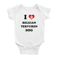 thumbnail image 1 of I Heart Belgian Tervuren Dog Funny Baby Bodysuit, 1 of 5