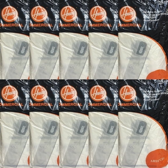 Case of 10 - Hoover Commercial Vacuum Bags - AH1CC25 (25 Pack) Compatible with Royal UR32200PC, Hoover Commercial CH51012
