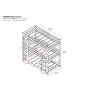 Better Homes & Gardens Tristan Kids Convertible Triple Bunk Bed, Twin Over Twin Over Twin, White