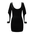thumbnail image 4 of Lindreshi Fall Dresses for Women 2025 Homecoming Dresses Womens V-Neck Cocktail Mini Dress Straples Party Pencil Short Dresses, 4 of 5