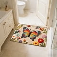thumbnail image 4 of JHyouerji Butterfly Print Bath Rugs,Non Slip Absorbent Fast Drying Easy to Clean Shower Mat for Toilet Bathmat Room Bathroom Decor, 4 of 8