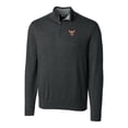 thumbnail image 2 of Men's Cutter & Buck Heather Charcoal El Paso Chihuahuas Lakemont Tri-Blend Quarter-Zip Pullover Sweater, 2 of 3