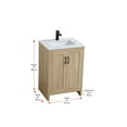 thumbnail image 2 of Elegant Kitchen and Bath Finnley 24 Inch Single Bathroom Vanity In Mango Wood, 2 of 13