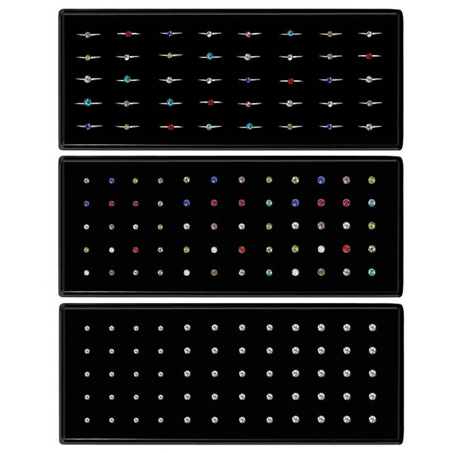 Anillos para nariz NewCraft, 160 unidades, de acero quirúrgico, coloridos