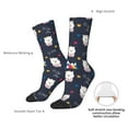 thumbnail image 4 of Gukieu Llamas 1 Print Contrast Color Mid-calf Socks, Sweat-wicking Athletic Socks, Unisex Clothing Accessories, 4 of 6
