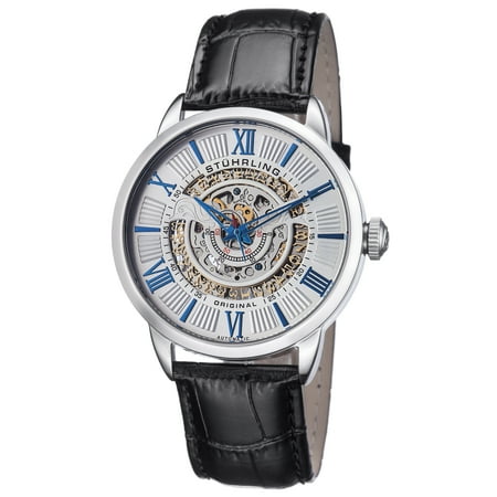 Stuhrling Original Men's Automatic Delphi Leather Strap Watch