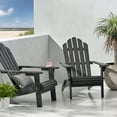 thumbnail image 4 of Cara Outdoor Acacia Wood Foldable Adirondack Chairs, Set of 2, Dark Gray, 4 of 6