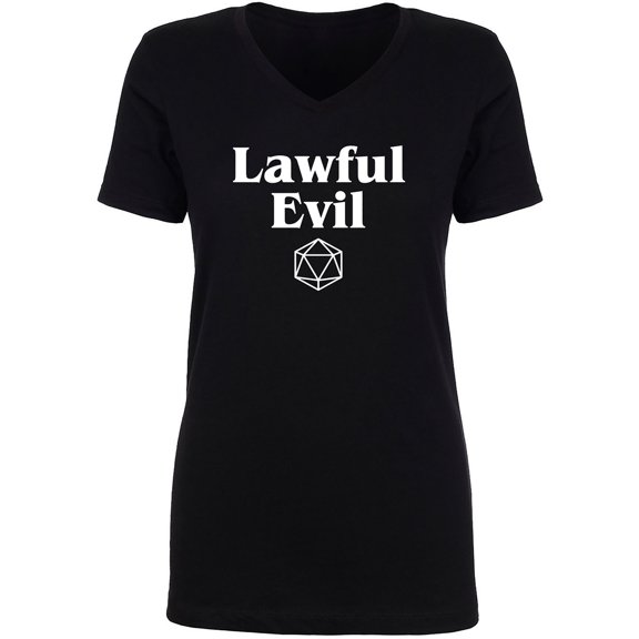 Lawful Evil Womens V-Neck T-Shirt