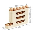thumbnail image 2 of Egg Container for Fridge | 4 Tier Stackable Rolling Egg Dispenser | Space-Saving Refrigerator Organizer | Sturdy Durable Plastic | Holds 22-30 Eggs | Kitchen Storage Solution, 2 of 2