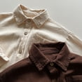 thumbnail image 4 of Godderr Newborn Boys Shirt for Toddler Shirt Jacket for 9M-5Y Long-Sleeved Cotton Pockets Button Clothes Lapel Cardigan Jacket Autumn Winter Boys Shirt, 4 of 5