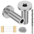 thumbnail image 2 of BIBABLYKE 100 set Steel Cable Railing Protector Sleeves Cable Railing Hardware Sleeves Simple Installation Suitable for Wood Posts, 2 of 13